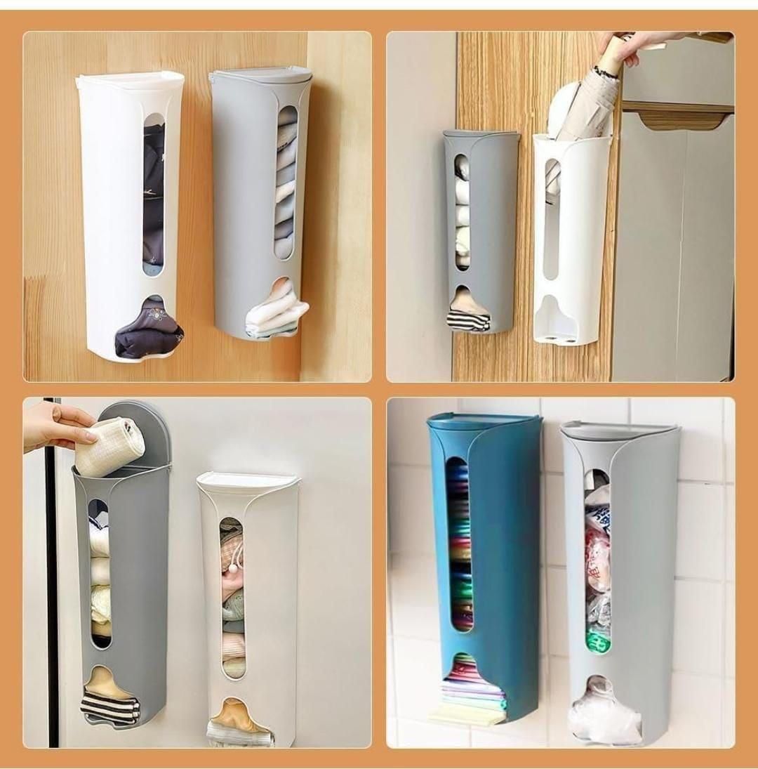 Wall Mounted Storage Organizer – Multipurpose Space-Saving Bag & Underwear Dispenser